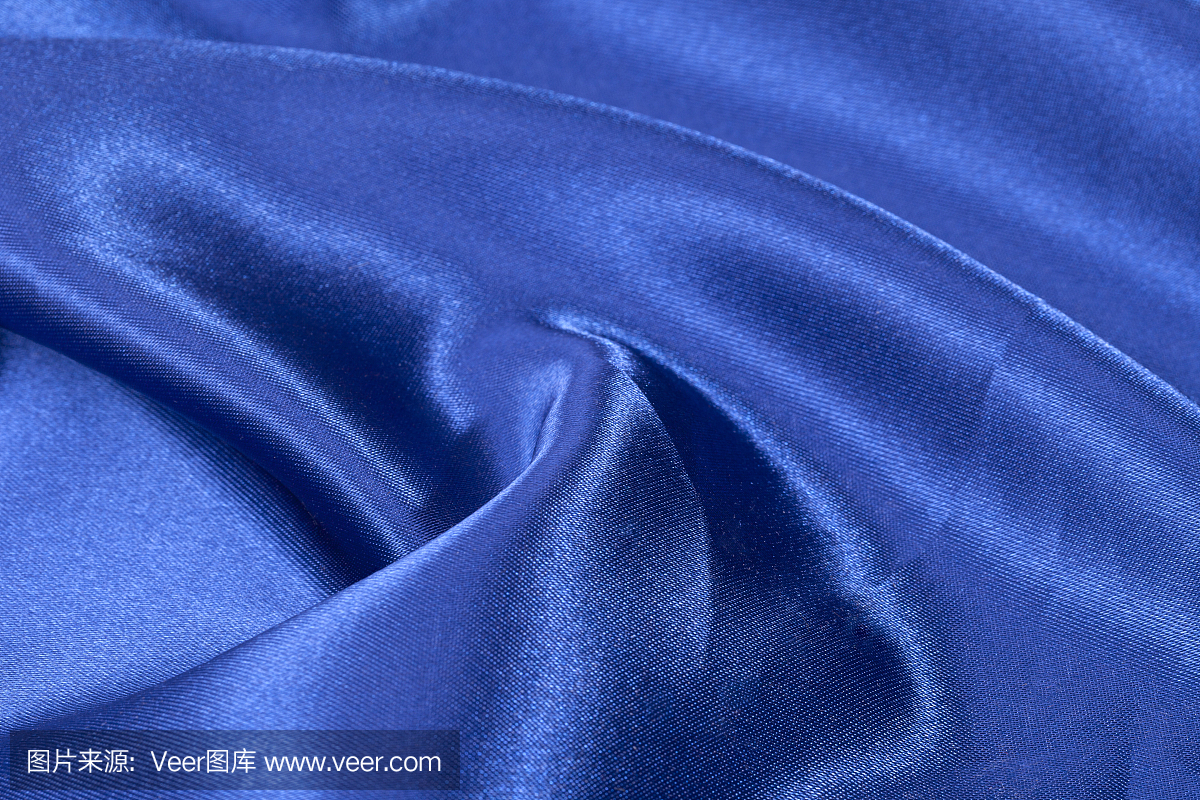 丝绸底色,蓝色光泽织物质地